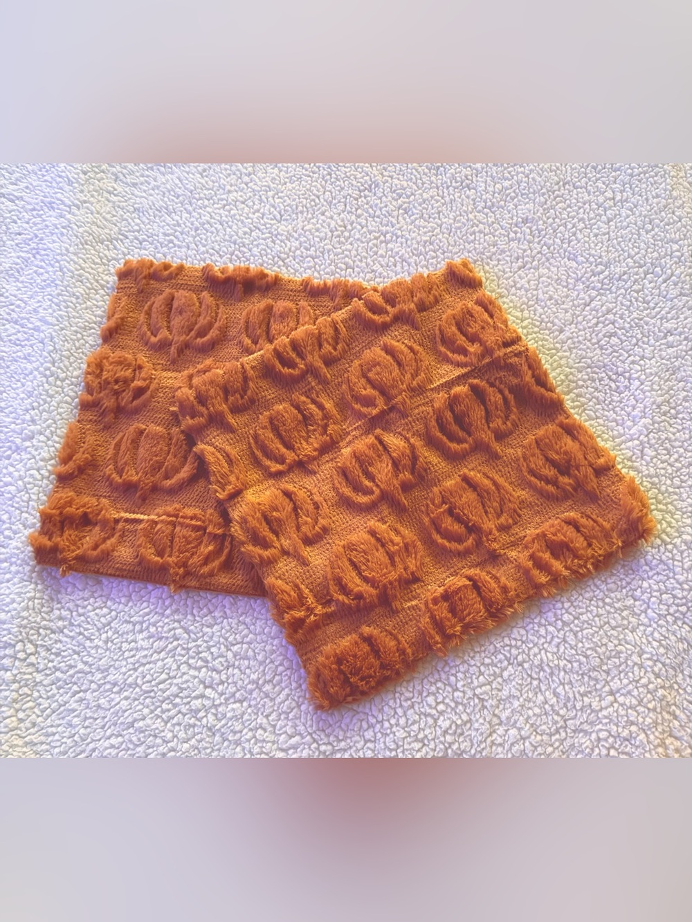 Textured Orange pumpkin pillow cases.
